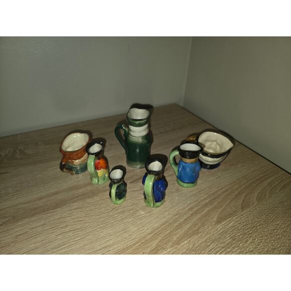 Mega Lot of 7 Toby Mugs From Japan & Occupied Japan Figurines - Picture 6 of 6